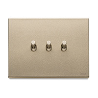 Тумблерный выключатель Eikon EXE Vintage, цвет: шлифованный никель, цвет: сатинированное золото